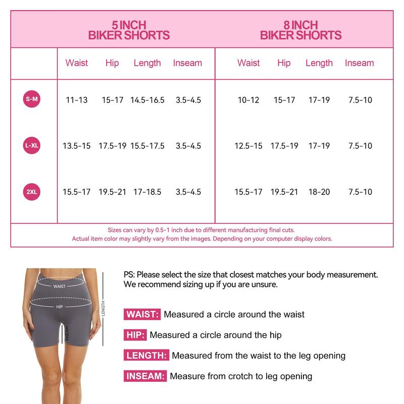 SHOWITTY 3 Pack Biker Shorts for Women(Reg & Plus Size) - 5"/8" High Waist Tummy Control Shorts for Workout