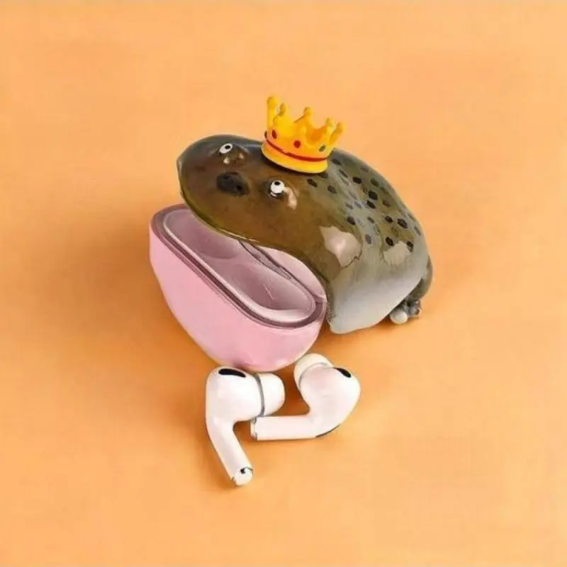 Handcrafted Ugly-Cute Novelty Frog AirPods Case with Unique Look - Shockproof Protective Shell, Multi-Gen Fit for 2nd, 3rd, 4th Gen & Pro Earbuds, Sports & Outdoor Accessory, Handcrafted For Unique Look