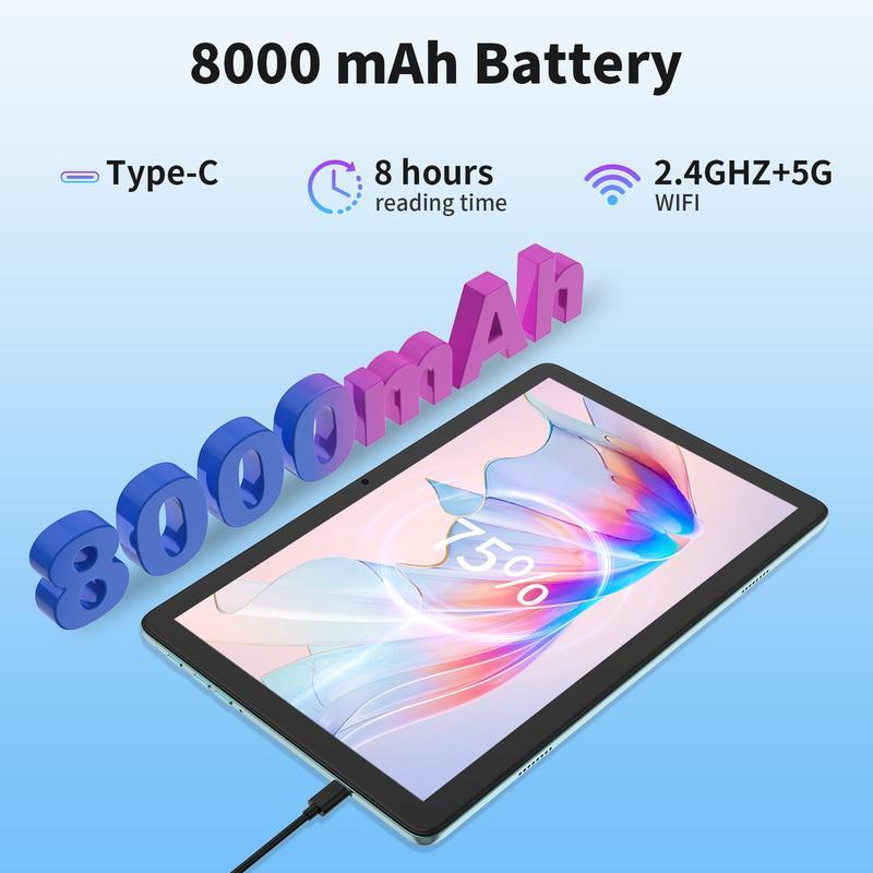 PRITOM 10.1 Inch Android 14 Tablet Dual Channel Speakers, 128GB Storage, HD Large Screen, with Protective Case, Holiday Gift tablet for student, Perfect Gift for FathersDayGift, Dealsforyoudays, TikTokShopRestock