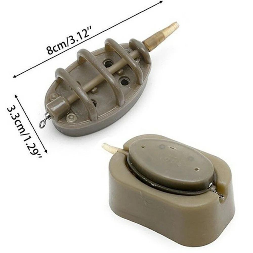 Multi-Function Carp Feeder Mold Kit，Anti-Tangle Bait Runner with Leads，Freshwater Saltwater Fishing Tool，Adjustable Weight Feeder 15-60g，Portable Bait Forming Upgrade Fishing Gear