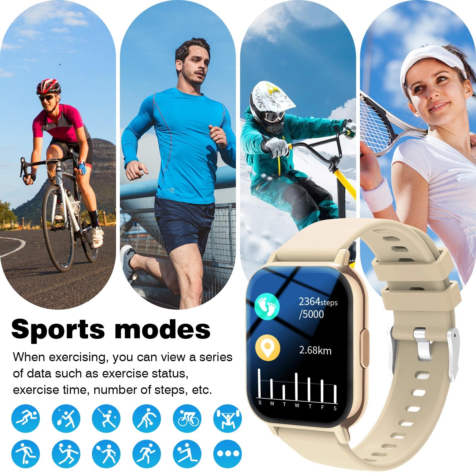 2026 New Smartwatch, 1.83-inch, unisex, wireless calling, multiple sports modes, message notifications, remote photo, music playback, compatible with Iphone and Android