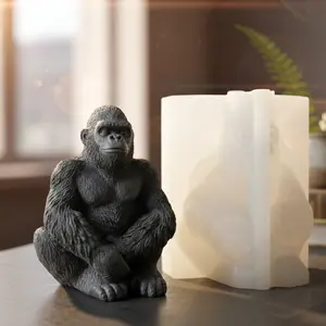 Realistic Gorilla Silicone Mold, DIY Home Decor Mould for Resin, Aromatherapy Candles, Plaster, Cement, Polymer Clay, Craft Supplies, Handicraft