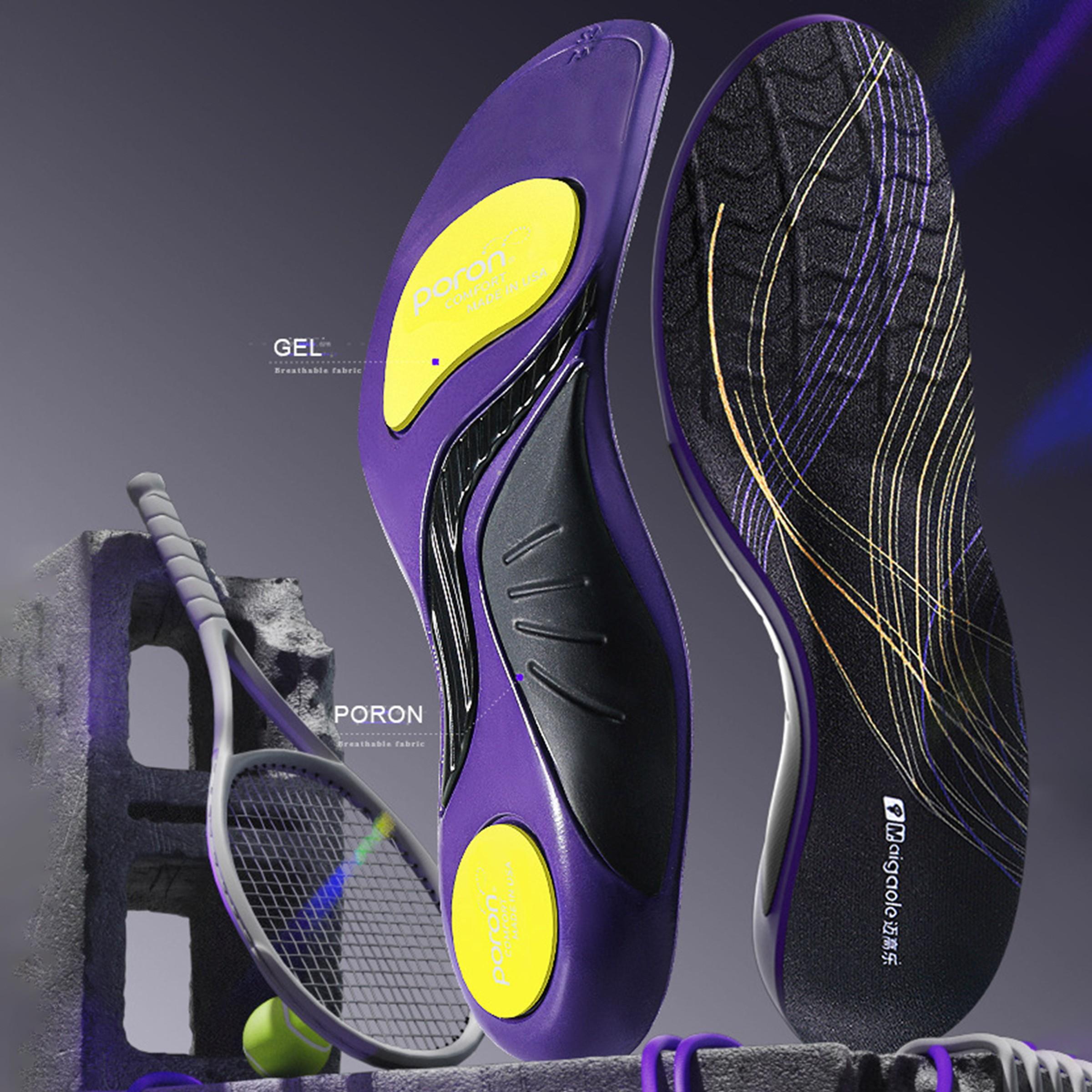 Pain Relief Orthotic Inserts, High Arch Support Insoles for Flat Feet, Work Boots Cushions, Absorbs Impact, Unisex