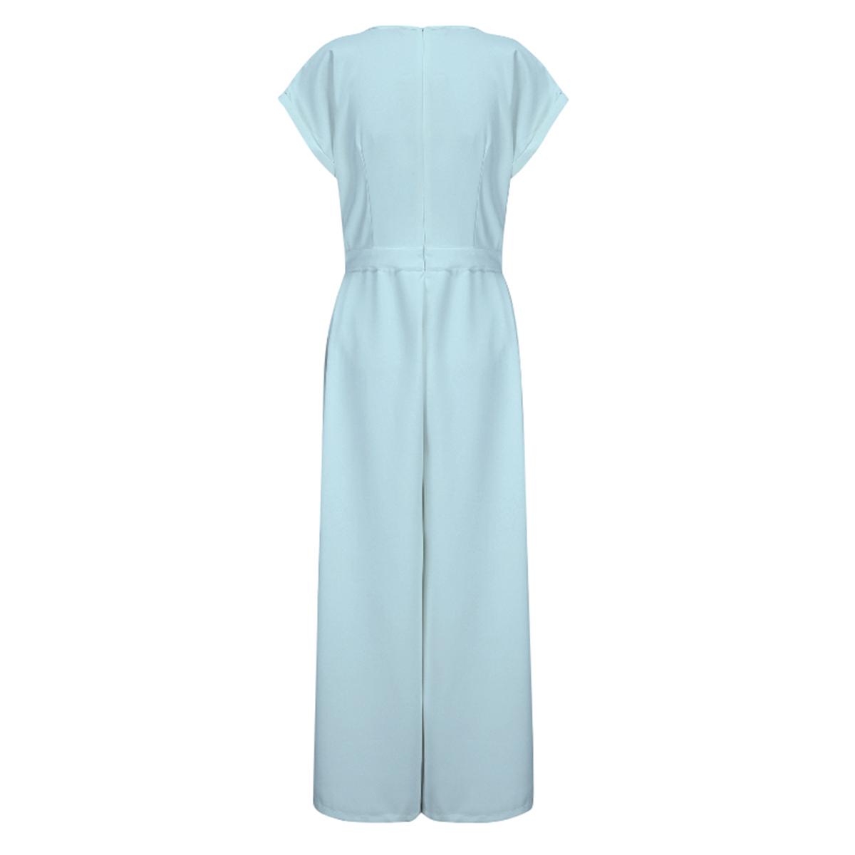 UOOZEE Women's Chic Elegant Cap Sleeve V-Neck Wide Leg Overall - Fitted Polyester Women's Clothes, Minimalist Style Outfit for Teacher, Interview (Note: Runs 1 size smaller; order 1 size larger),summervibes UOOZEE Women's Chic Elegant Cap Sleeve V-Neck Wide Leg Overall - Fitted Polyester Women's Clothes, Minimalist Style Outfit for Teacher, Interview (Note: Runs 1 size smaller; order 1 size larger),summervibes