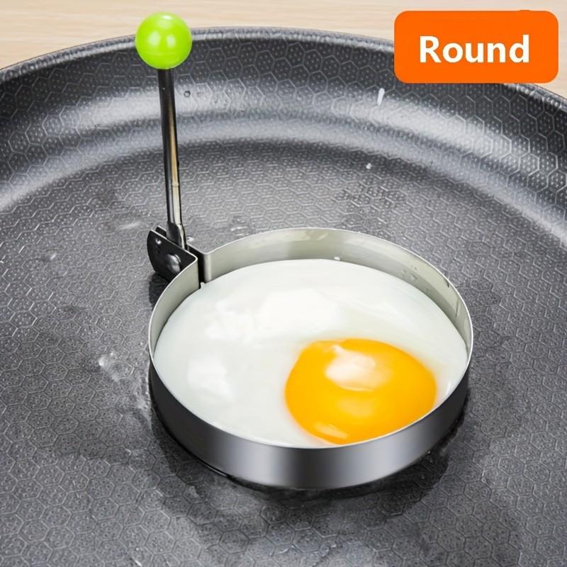 4 Piece Stainless Steel Egg Ring Mold, Non-Stick Egg Molds, Heart Shape Egg Maker, RV Kitchen Accessories, Restaurant Cooking Tools