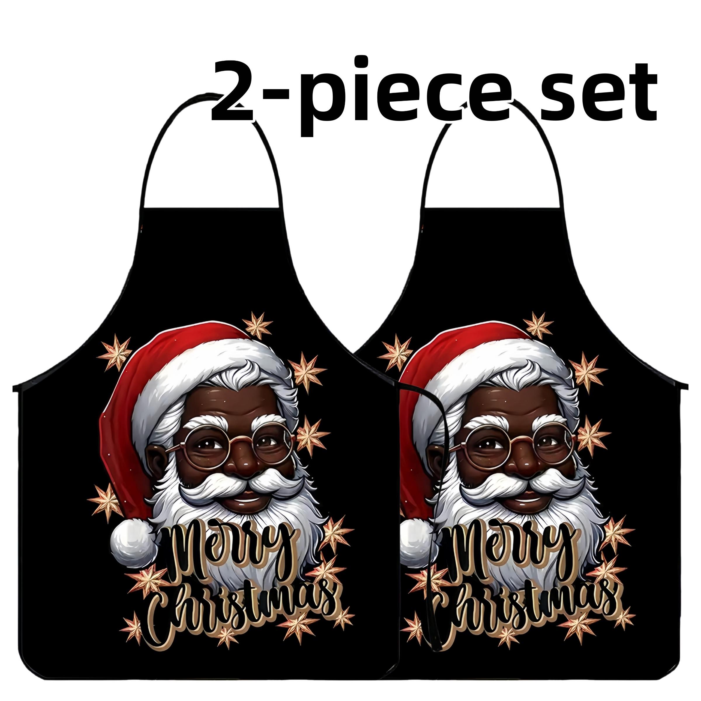 African Queen Pattern Apron, 2 Counts Polyester  Kitchen Apron for Cooking, Summer Spanish Apron for Men&Women,Nails Design Tool,Mother's Day Gift, Kitchen&Cleaning Essential,Cleaning Tool,World Cup