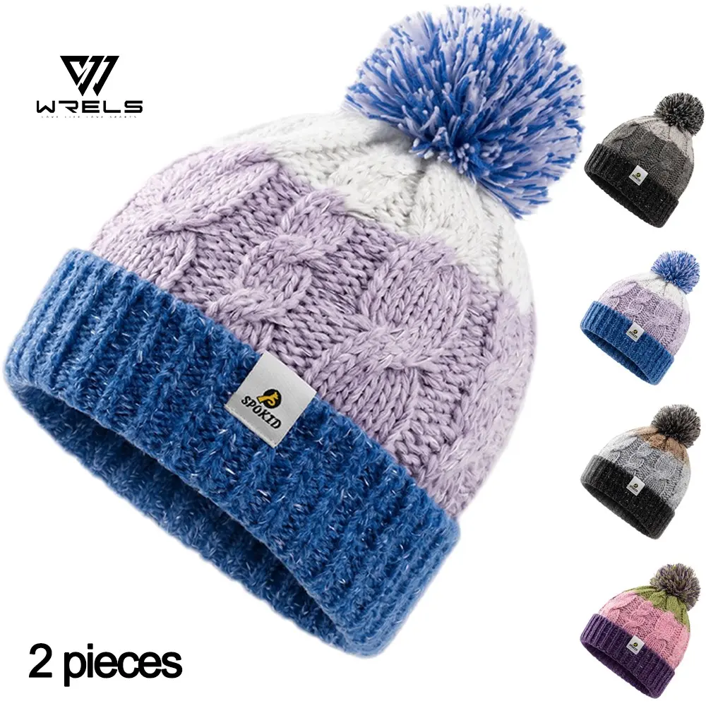2-Pack Outdoor Windproof Hats, Fleece Lined Warm Winter Caps,Unisex Elastic Lightweight Breathable Ear-Protecting Hat
