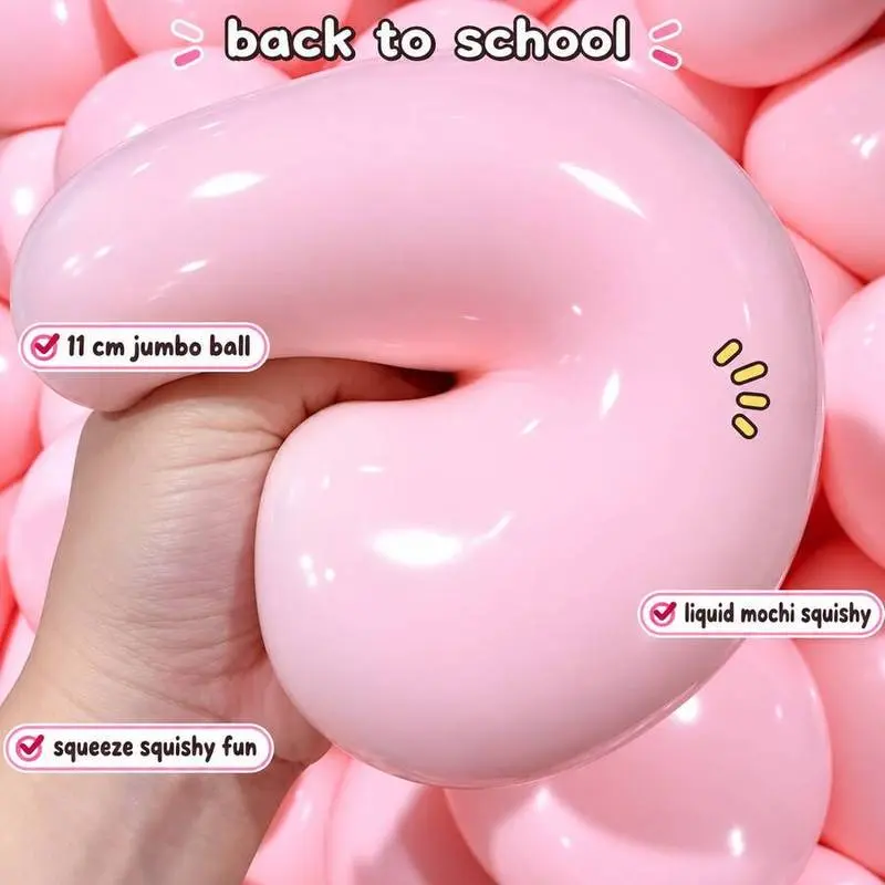 1pc New 10cm Extra Large Fluid Ball Stress Relief Toy, Giant Fluid Ball Squishy Toy, Large Slow Rebound Stress Relief Toy, Mud-Like Squishy Toy, Birthday Gift - Christmas Gift - Halloween Gift - Perfect, Suitable For Children, Dumpling Squishy