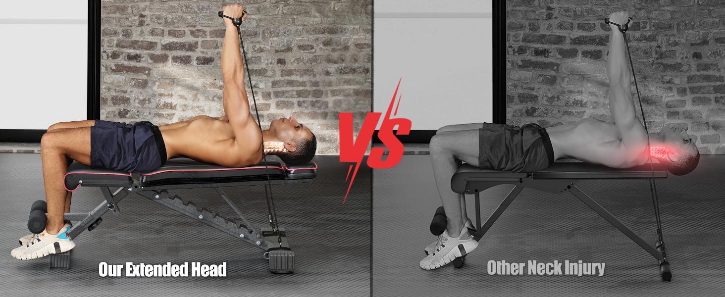 Yoleo Adjustable Weight Bench, Foldable Workout Bench for Home Gym Full Body Workout Strength Training, Incline Decline Flat Utility Bench with Quick Adjustment