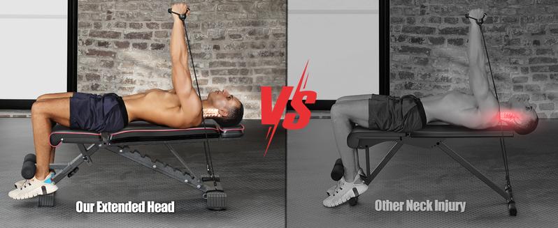 Yoleo Adjustable Weight Bench, Foldable Workout Bench for Home Gym Full Body Workout Strength Training, Incline Decline Flat Utility Bench with Quick Adjustment