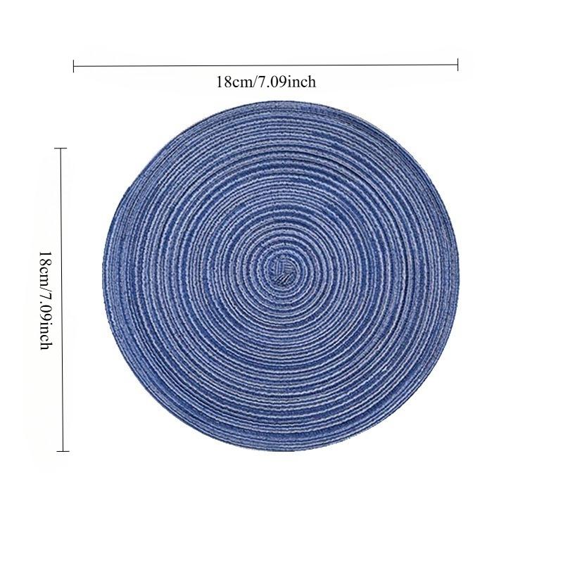 1PC Solid Color Woven Coaster, Heat Resistant Placemat for Cups and Dishes, Polyester Fabric Home Anti-Scald Mat, Wedding Valentine‘s Day Easter St. Patrick’s Day Carnival Decoration