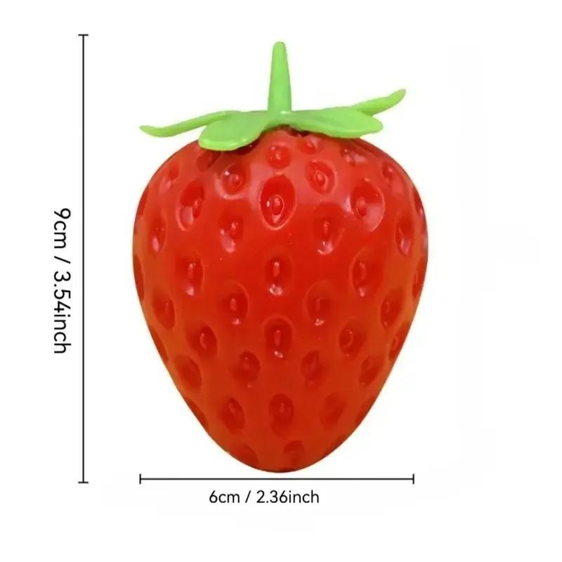 Large Strawberry Plush Toy, Slow Bounce Fruit Ventilation Toy, Sensory Comfort Toy, Home Decor Interactive Prize, Birthday Gift, Stress Relief Decoration, Squishy Toy, Stress Relief Toy, Sensory Stress Balls, Fidget Toys