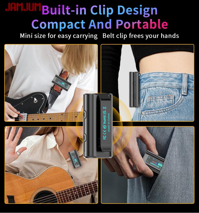 JAMJUM Portable High-Definition Audio Interface Type-C, Compatible with Multiple Systems, Plug-And-Play Guitar Recording Device Audio Equipment