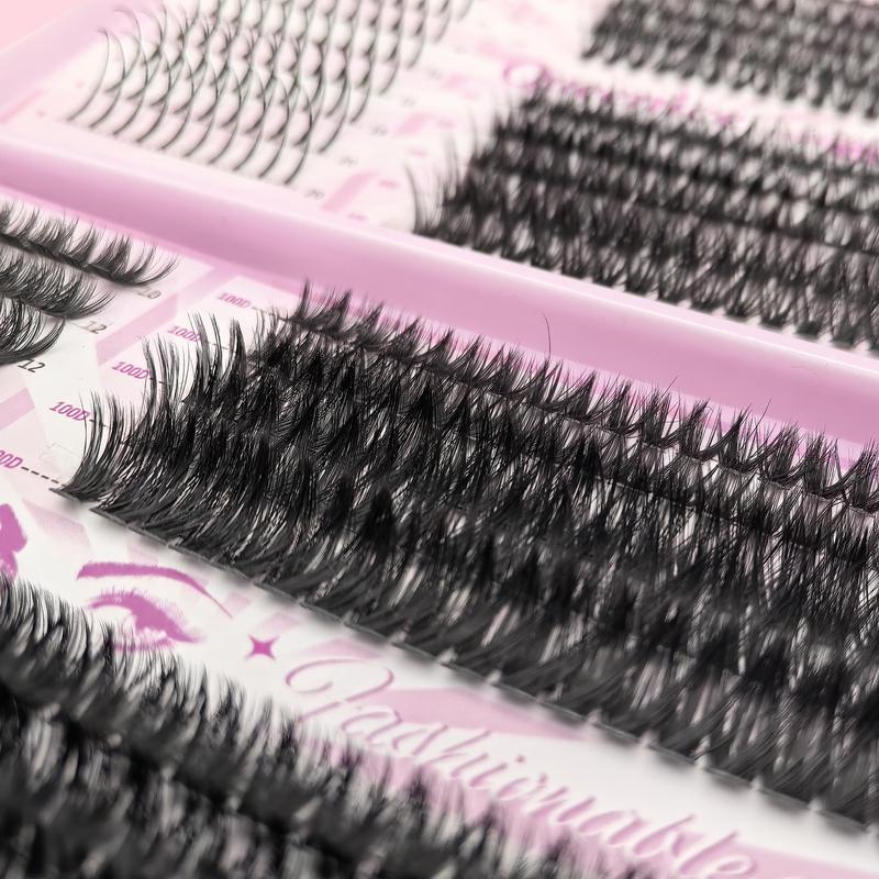 QUEENICE Lash Clusters Extension Kit, Cosmetic Eyelash Extension 40D/60D/80D/100D/120D, 10mm-18mm Mix Lengths Individual Cluster Lashes, DIY Lashes Cluster, Full Set for Beginners, Eyelash Tools, Daily & Party Makeup, Festival Gift