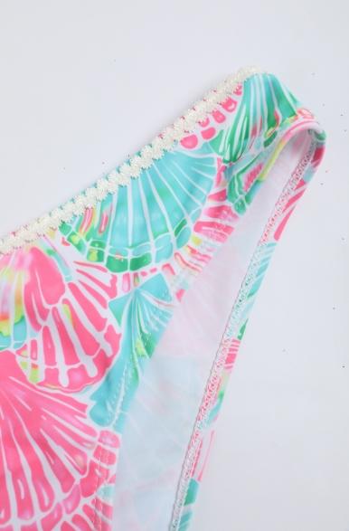 Women's Bikini Set, Adjustable Thin Strap Design, Lightweight & Breathable Fabric, Perfect for Spring Summer Wear, Leaf Print Bikini