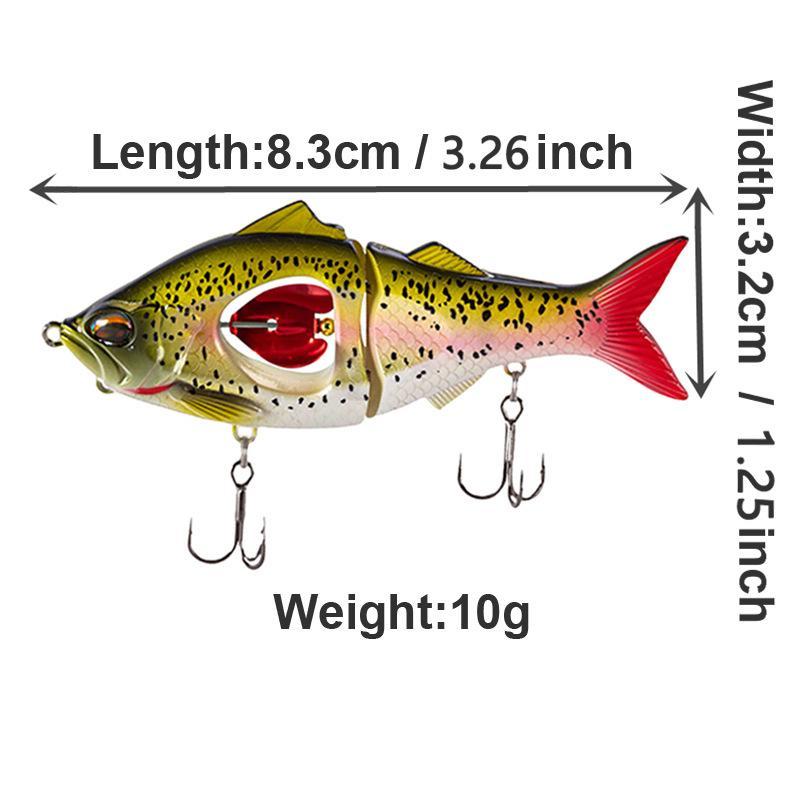 New Multi-Jointed Sinking Lure — A Realistic, Segmented Swimbait. Equipped with razor-sharp hooks, this lure is suitable for both freshwater and saltwater environments, specifically designed to target species such as bass and pike. An essential accessory