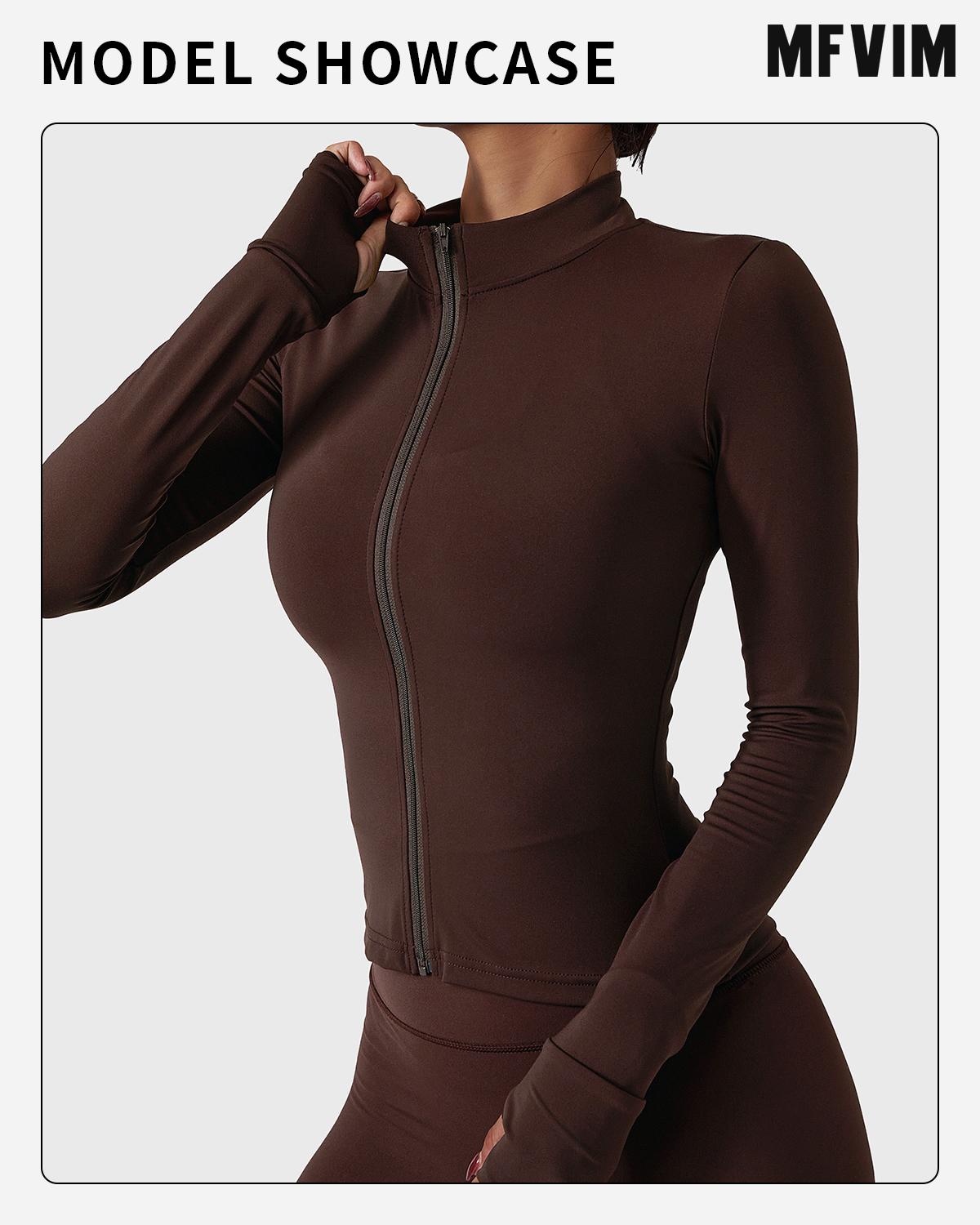 Women's Lightweight Full Zip Running Sports Jacket Workout Slim Yoga Sweatshirt with Thumbholes Athleisure Style SpringStatements