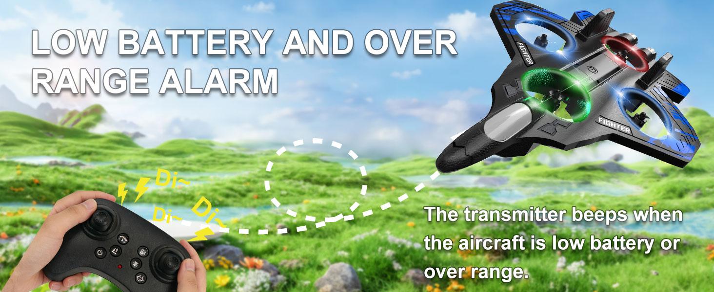 Foam Remote Control Airplanes, RC Planes with Light, RC Airplane Fighter Jet, 360 °   Stunt Roll RC Planes, Stunt Roll, Drones for Men, Remote Control Plane (Red)