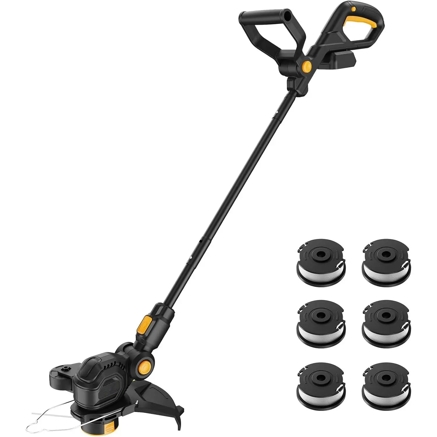 Cordless Weed Wacker Compatible with DEWALT 20V Max Battery,Tool Only 12 Inch String Trimmer with Auto Line Feed, Battery Powered Weed Eater for Trimming Grass, Edging, and Light Mowing
