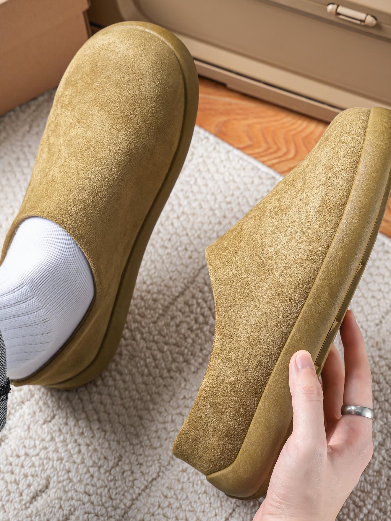 New Summer Autumn Beken Shoes for Men, Closed-Toe Half Sandals, Retro Comfortable Casual Shoes, Soft Sole, All Seasons