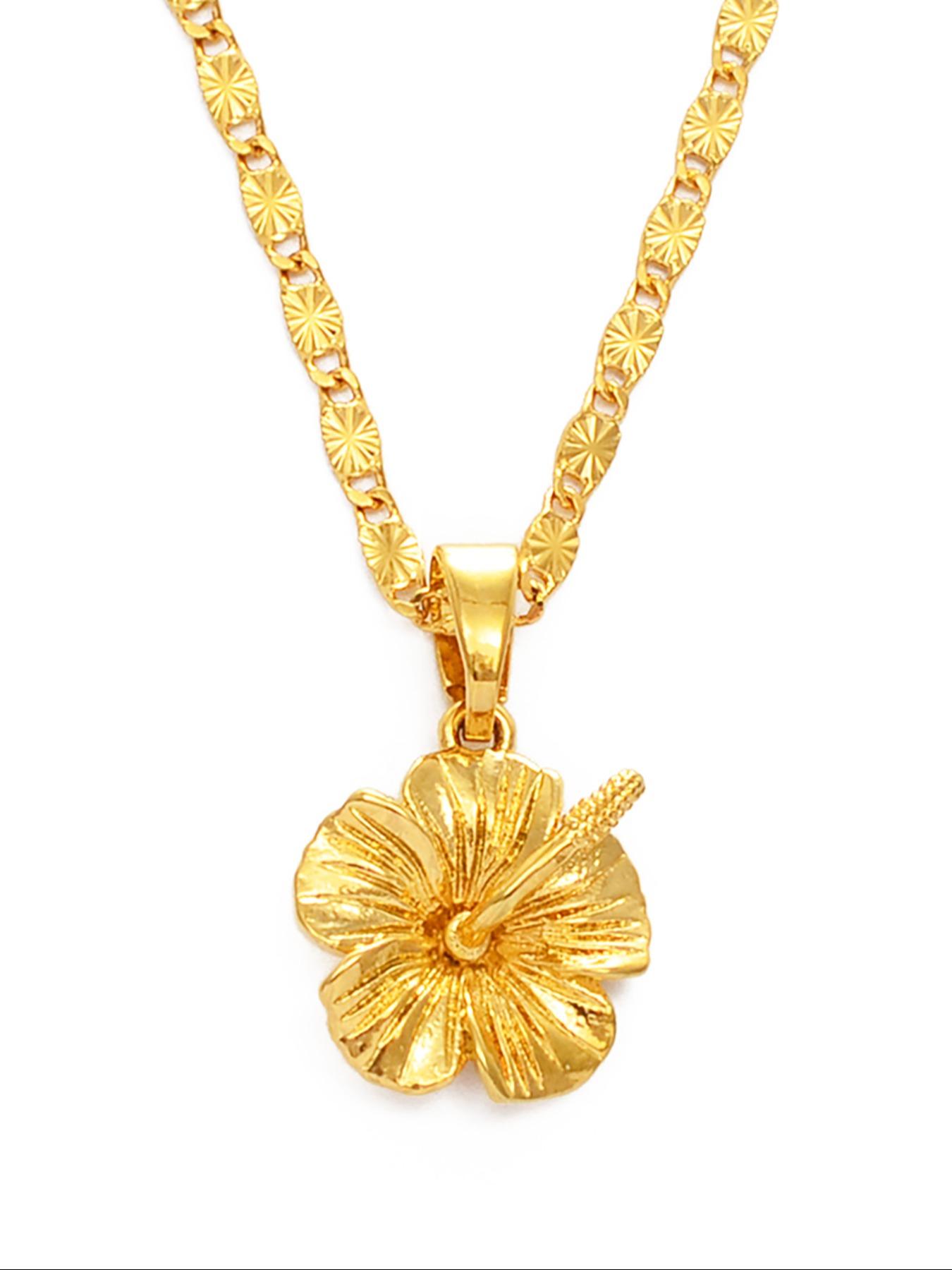 1pc Hawaiian Hibiscus Flower Pendant Necklace Marshallese Puerto Rico Guam Micronesia Pohnpei Jewelry Boho Style Jewelry Wedding Gifts