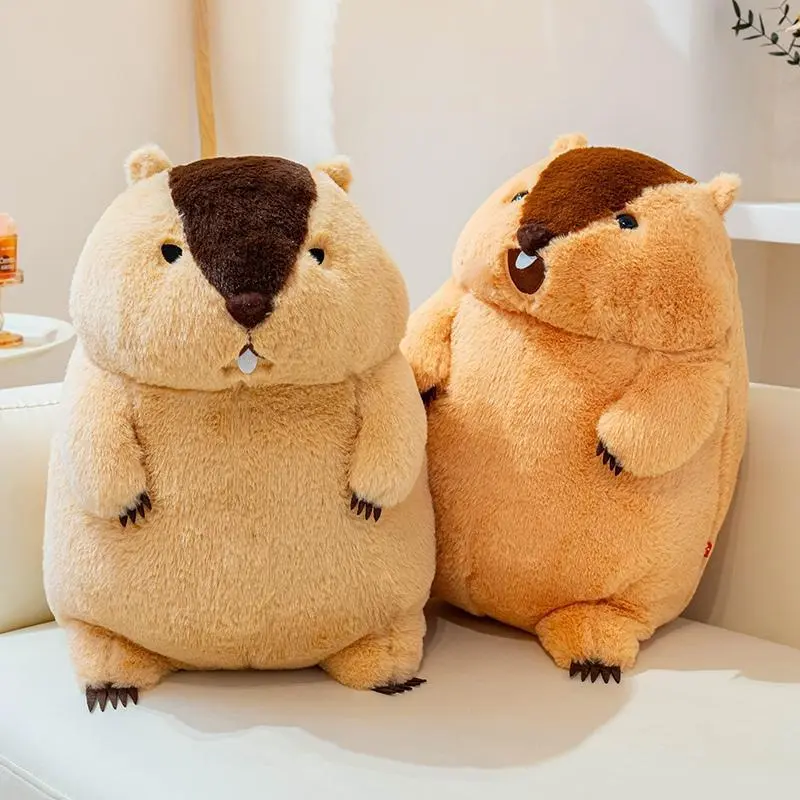 35cm-40cm High-Quality Soft Plush Kawaii Cartoon Anime Simulation Groundhog Stuffed Toy, Unisex Handmade Doll Gift for Children, Keep Away from Fire, Anime Groundhog, Kawaii Cartoon Simulation Anime Groundhog