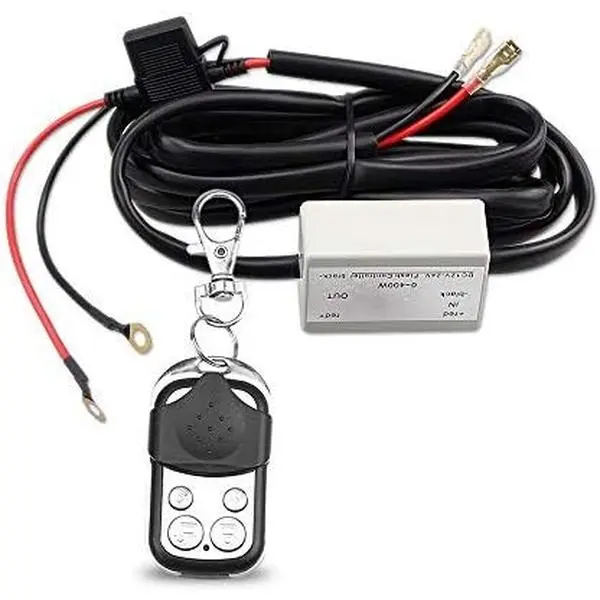 Heavy Duty LED Light Bar 400Watts Load Wiring Harness Wireless Strobe Wiring Kit ON-OFF-Strobe RF Remote Control Switch for 12V Car Truck Work Light Driving Light