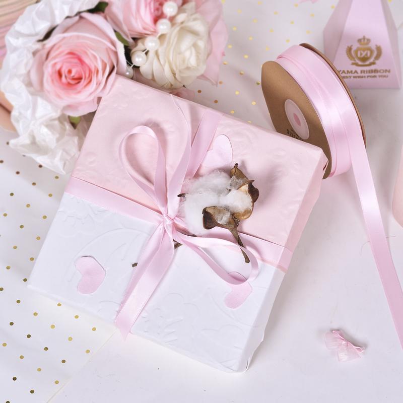 RUSPEPA Double-Sided Satin Fashion Gift Wrapping Ribbon—Ideal for DIY crafts, gift wrapping, cake bands, and bow making—100% Polyester—Extra-Long Size