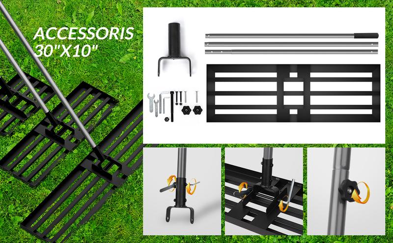 Walensee Lawn Leveling Rake – Heavy-Duty, Effort-Saving Lawn & Garden Tool – Fall Cleanup, Halloween & Black Friday Gift Idea