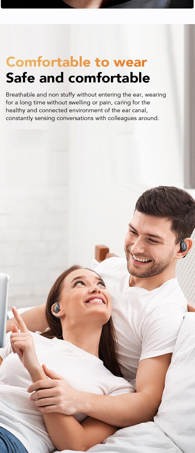 MINISO MS156 Open Ear True Wireless Headphones Long Battery Life HiFi Stereo Sound Wireless Earhooks Headset  Electronic Audio Waterproof Sport Earbuds