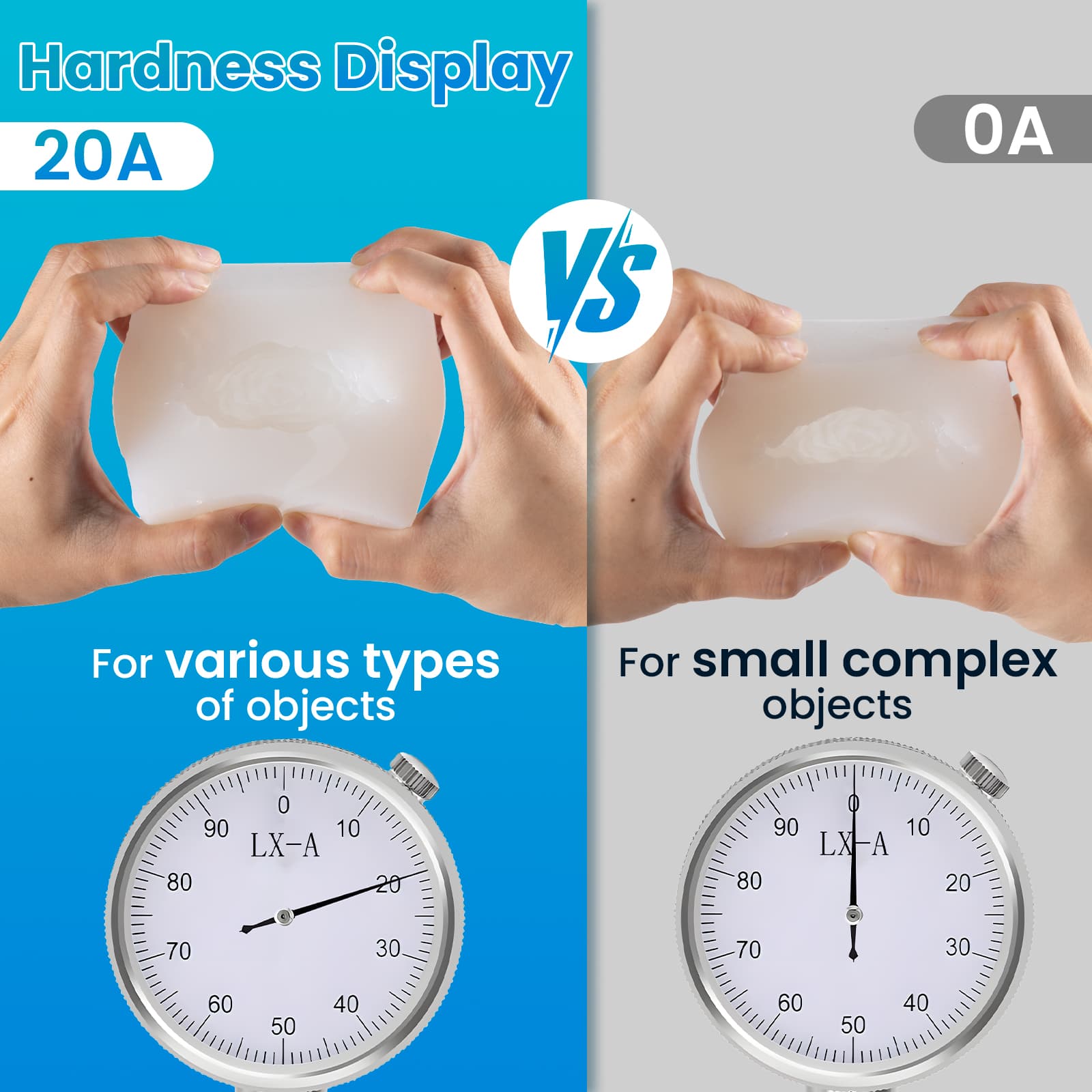 Silicone Mold Making Kit 72oz, 20A Non-Toxic Platinum Silicone Rubber for Mold Maker, Beginners, Ideal Liquid Silicone for Casting Resin, 3D Molds, 1:1 Mixing by Weight, Translucent - LET'S RESIN