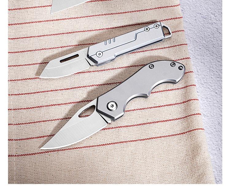3 camping stainless steel fruit knives high hardness sharp folding knives outdoor multi-function self-defense portable survival knife men's gift