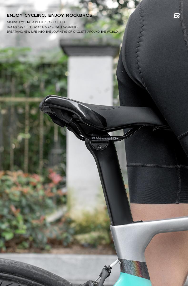 ROCKBROS Bike Saddle Waterproof Memory Shock-absorption Non-slip Bike Seat Comfortable Road Bike Cushion Bicycle Accessories