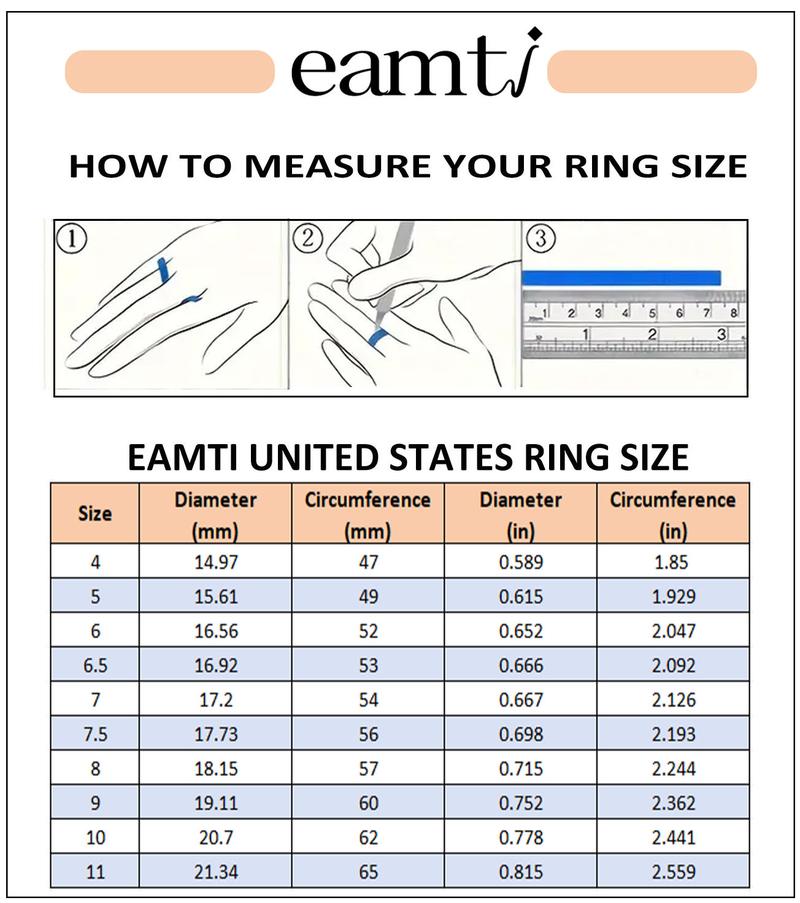 EAMTI 3CT 925 Sterling Silver Engagement Rings Oval Cut Solitaire Cubic Zirconia CZ Wedding Promise Rings for Her Wedding Bands for Women