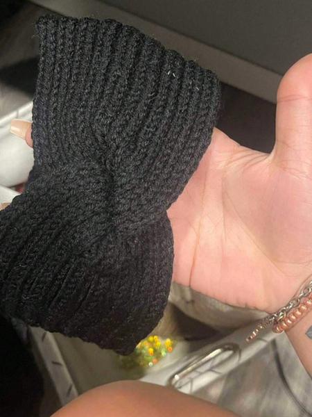 Knitted Cross Yarn Headband Set, Handmade Thickened Ear Protection Hat, Fashion Warm Hair Accessory for All Seasons