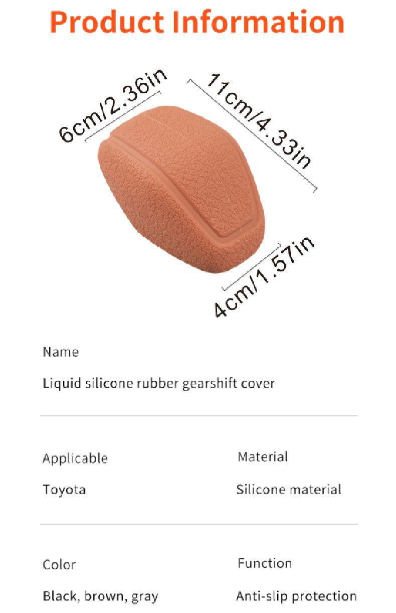 1 piece Car Automatic Gear Lever Shift Handle WaterProof Decoration Cover Shift Handle Knob Cover Kit Non-Slip Wear-resistant Silicone Protective Cover Direct Install Car Supplies Interior Accessories Corolla RAV4 Highlander Venza Harrier Camry For Toyota