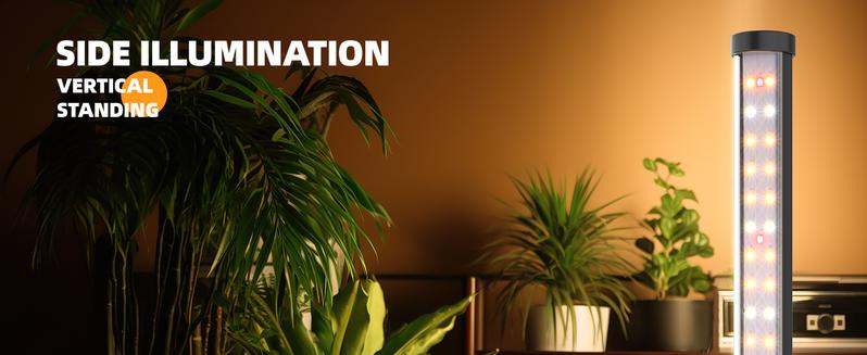 Barrina T10 Grow Lights 4FT, 42W 169 LEDs Full Spectrum Wide Illumination Area, Vertical Standing Plant Light, with On/Off Switch and Tripod Floor Stand