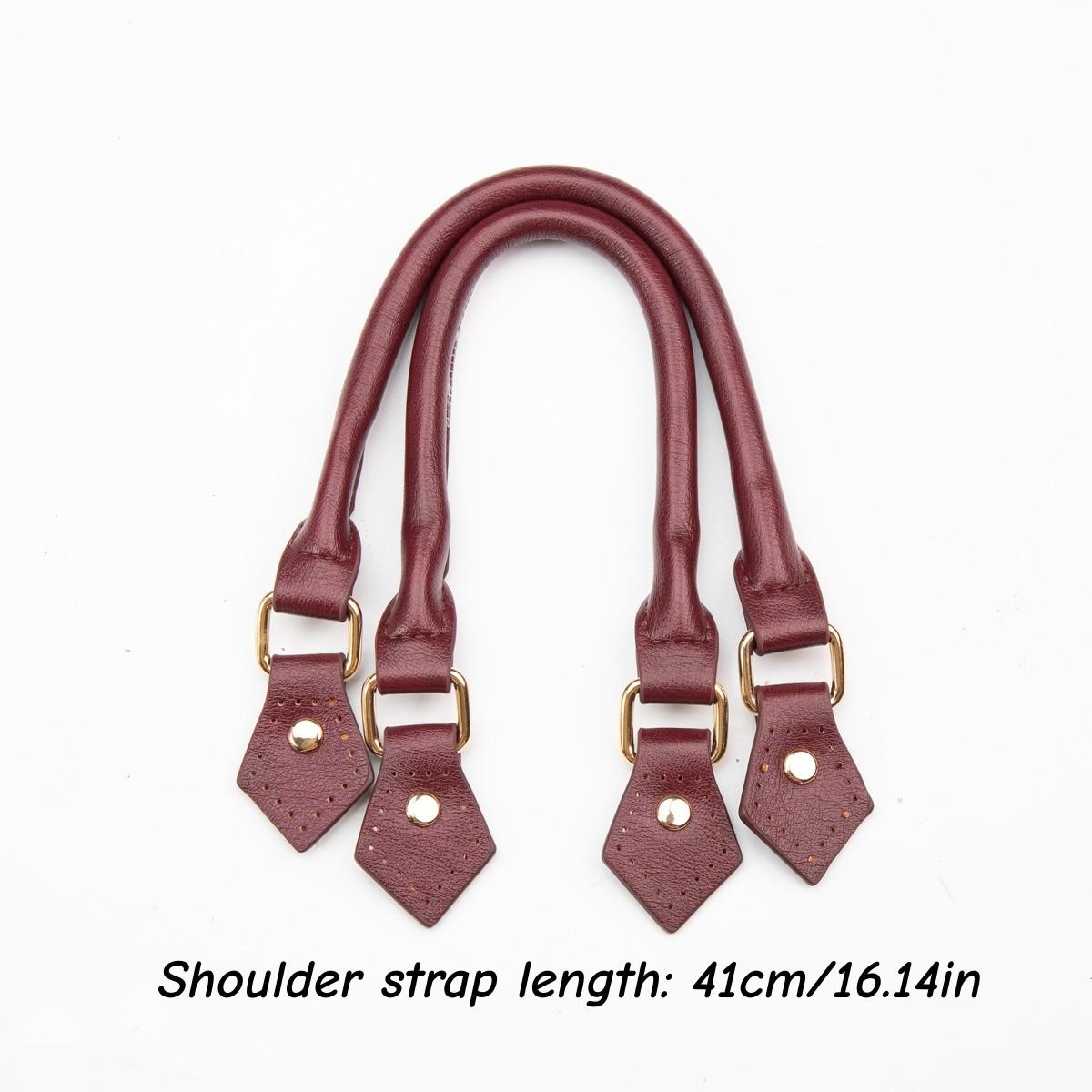 2pcs PU Leather Bag Handle Replacement Straps Suitable for Woven Tote Bags, Handbags, DIY Handmade Bag Accessories - PU Leather Shoulder Straps Compatible for Tote Bag Refurbishing, Easy Install for Handbag & Crafting, DIY Wallet Making