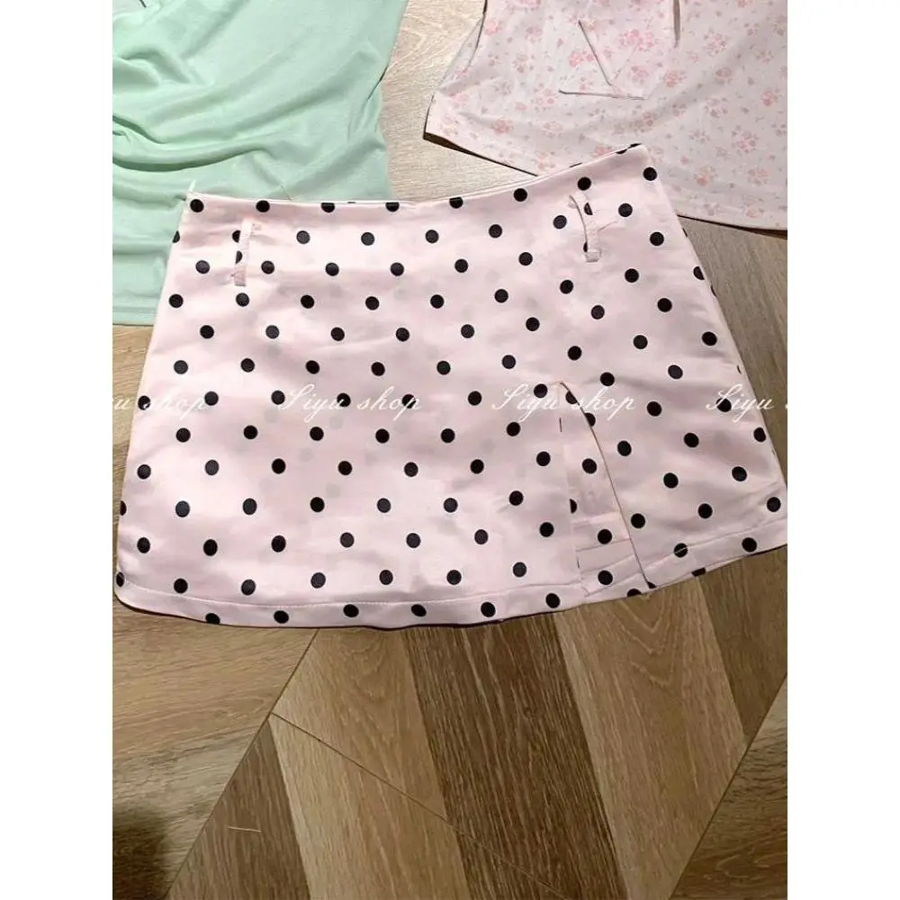 Summer Sweet Lolita 3 Piece Set Women Floral Short Sleeve High Waist Mini Skirt Suit Female Chic Kawaii Japanese Fashion Outfit