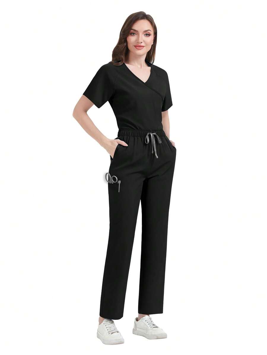 Slim-fit Unisex Summer Skincare Clothing | Short-sleeved Tops and Pants Set for Pet Hospitals, Beauty Salons, Spas, and Senior Care
