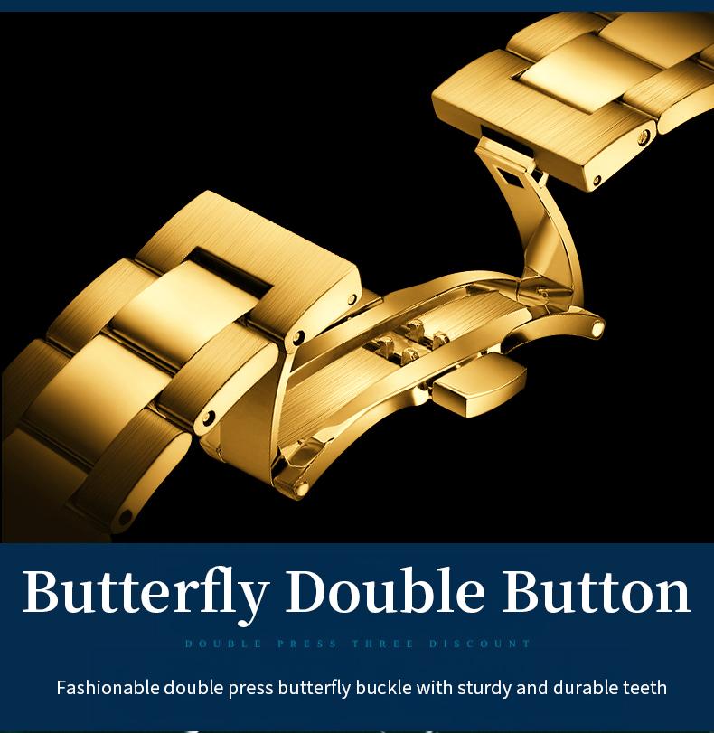 【TikTokShopStockUp】Veadons Men's Luxury Dress Watch, Green Dial, 40mm Stainless Steel Strap, Rotating Quartz Analog, Waterproof Luminous Large Dial Boss Wristwatch summer business