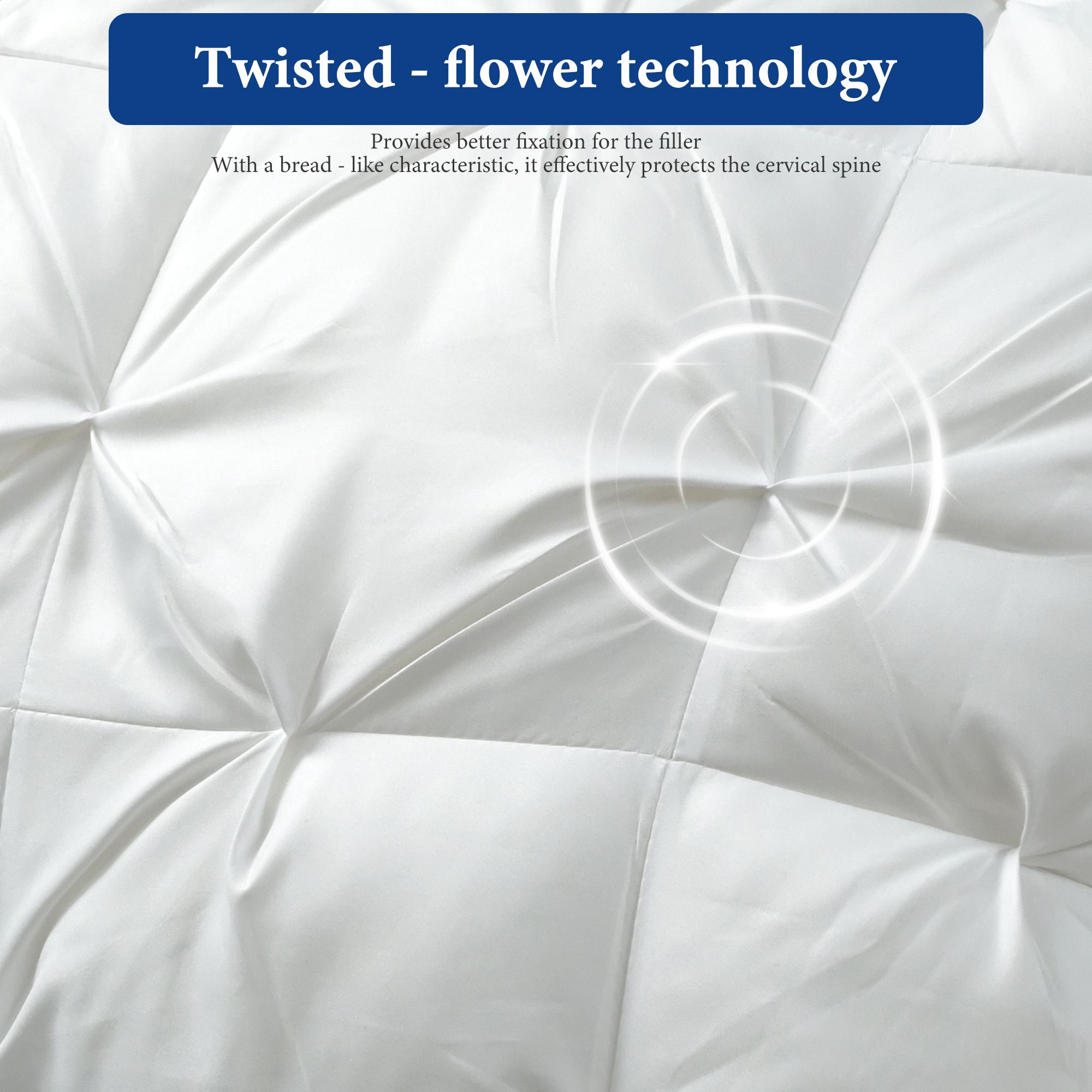 Raybee Pillows Queen Size Set of 2 - Luxury Hotel Quality Pillows for Sleeping, Bedding for Back, Stomach or Side Sleepers, Machine Washable, Comfortable for Quality Sleep - White 【Black Friday】