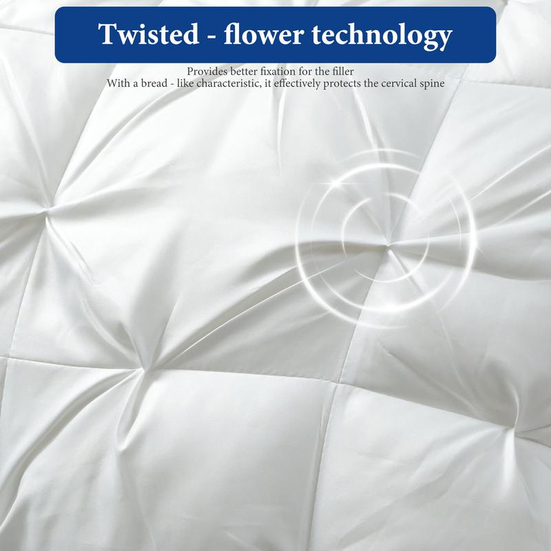 Raybee Pillows Queen Size Set of 2 - Luxury Hotel Quality Pillows for Sleeping, Bedding for Back, Stomach or Side Sleepers, Machine Washable, Comfortable for Quality Sleep - White 【Black Friday】