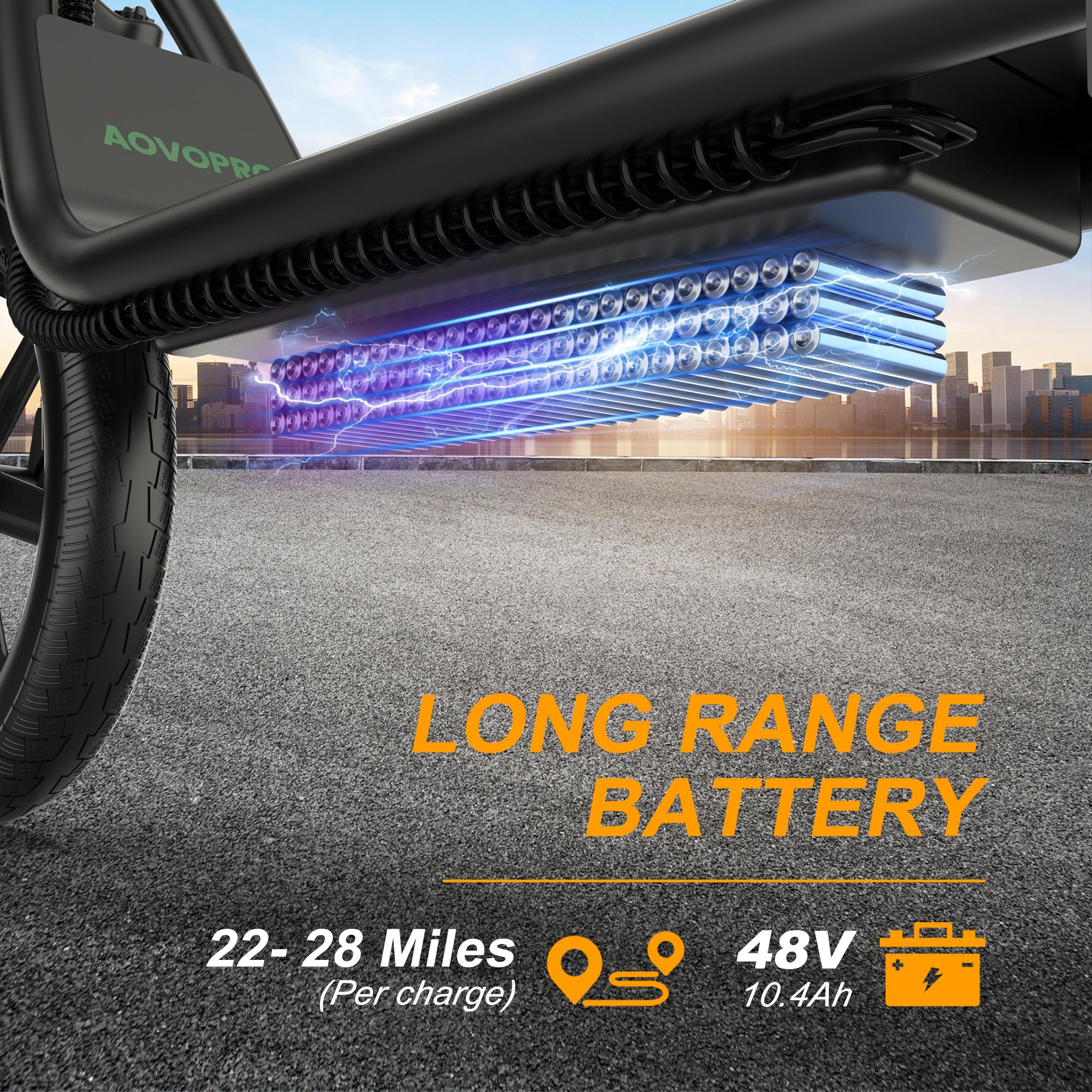 Electric Scooter for Adults with Seat,48V 10.4Ah Battery, Top Speed 22 mph, Driving Range 21-27 Miles, Pet-Friendly Design with Rear Basket