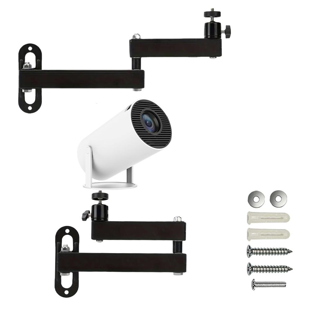 Adjustable Projector Stand, Wall Mounted Foldable Folding Ptz Bracket, Suitable for TV Vcr Home Theater, Durable Iron Structure