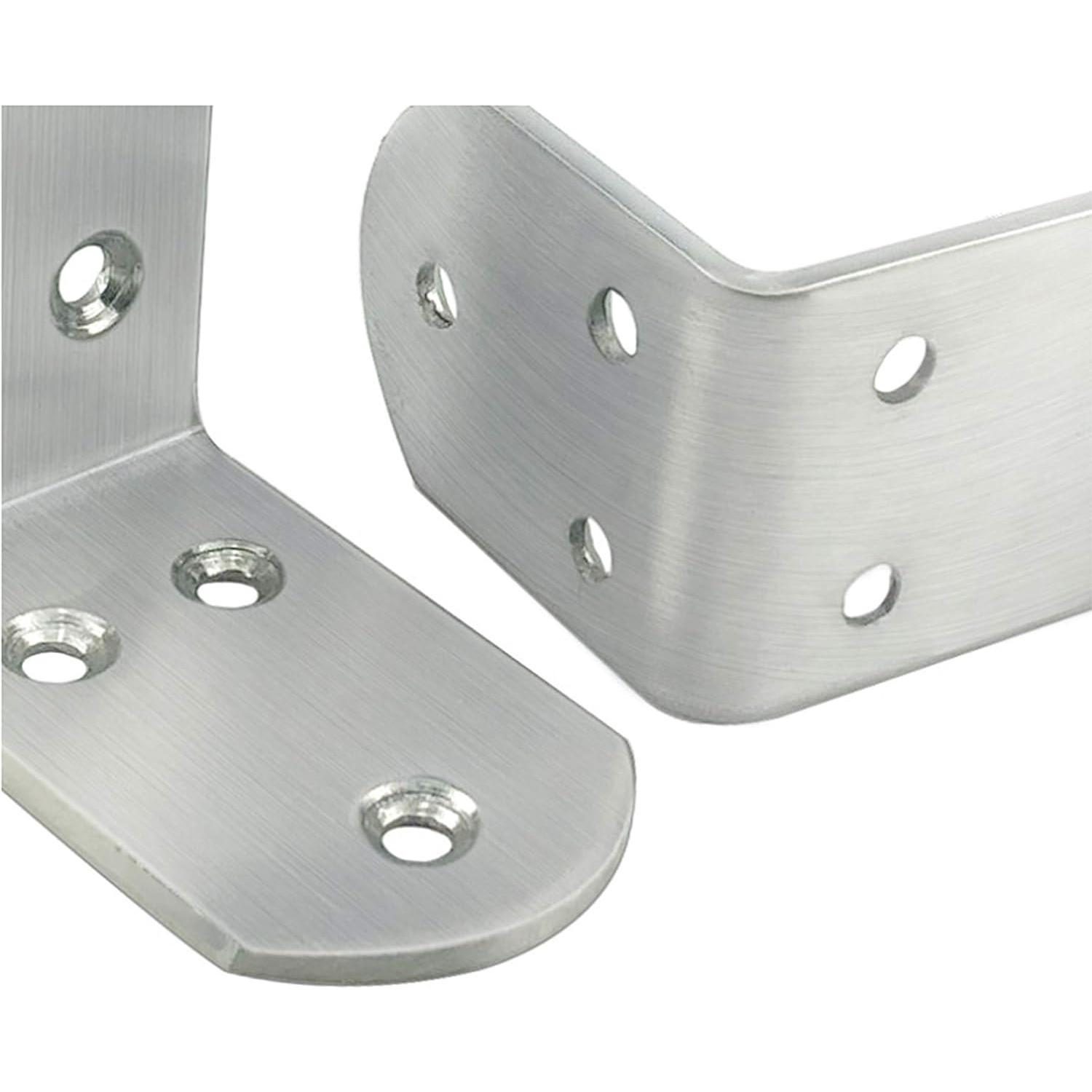 Stainless Steel Corner Bracket,  90  Right Angle Corner Brace Plate,  x  x 38 mm L Shaped Furniture Fastener Joint Corner Connector for  Shelf Cabinet Table Chair (Pack of 4)