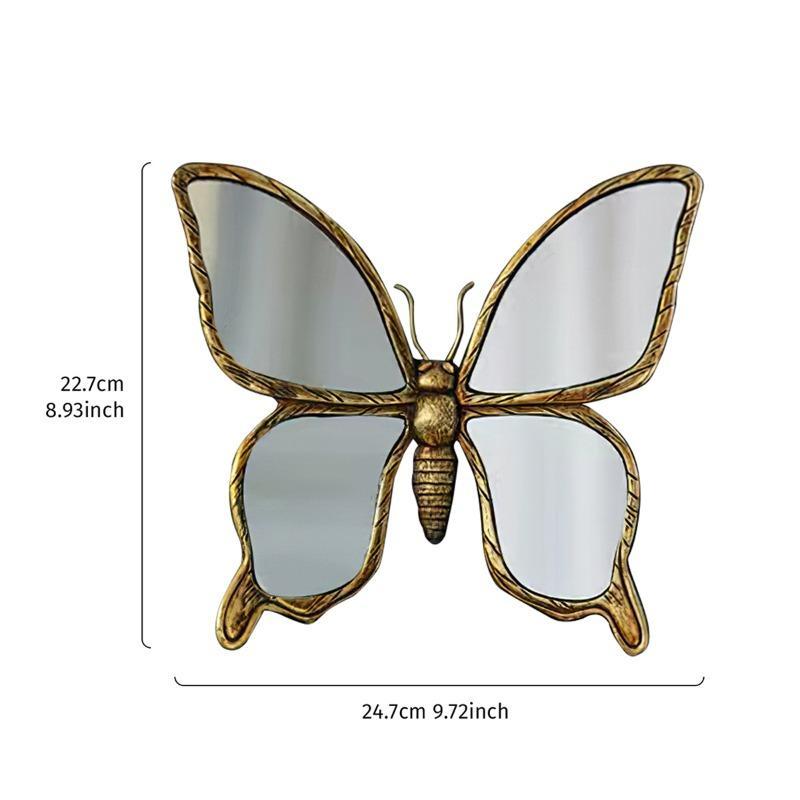 Vintage European Mirror Frame, Dragonfly Butterfly Relief Picture Frame, Home Decor Wall Art, Elegant Light Luxury Hanging Decoration