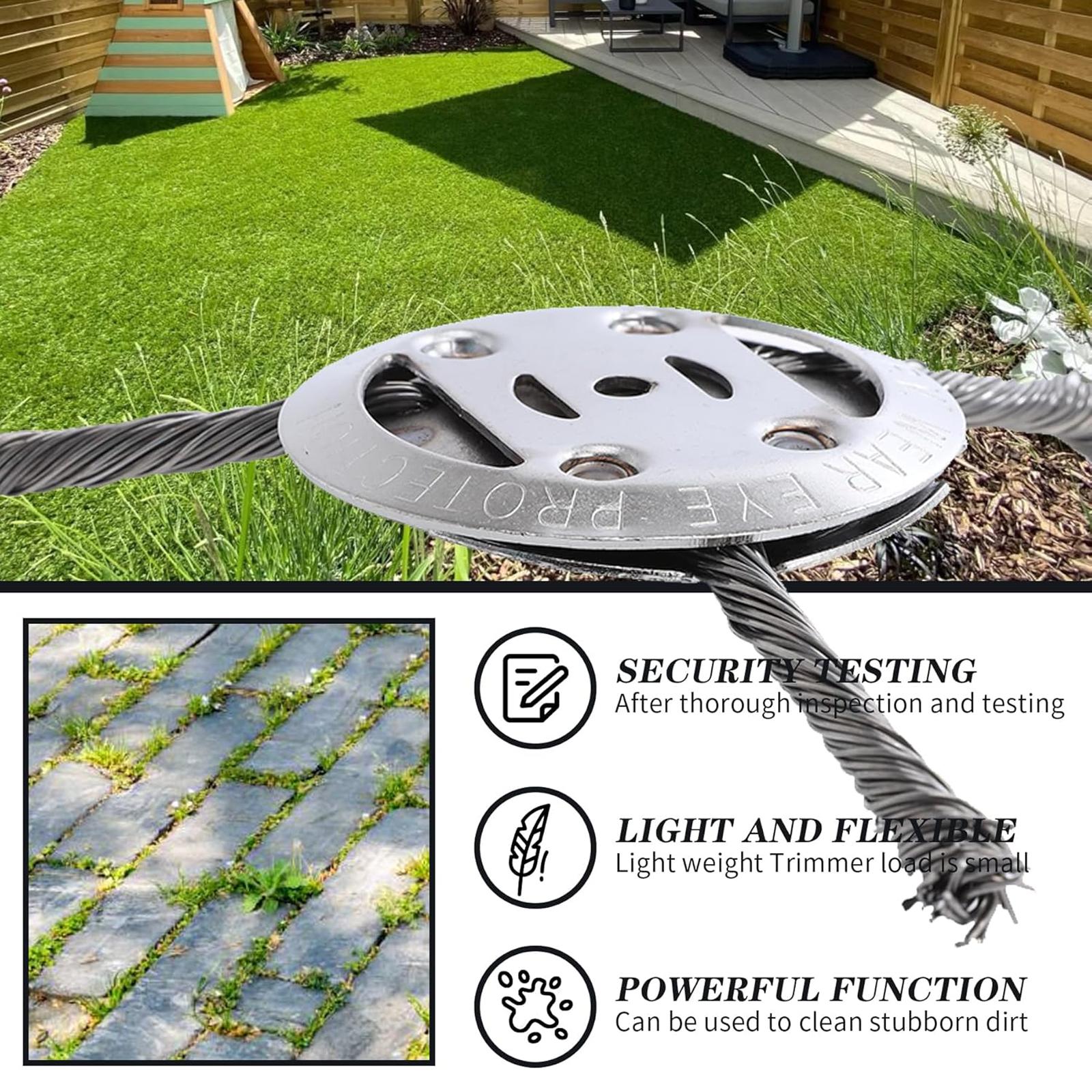 [Buy 1 Get 1]Weed Wacker Replacement Heads,Steel Wire Trimmer Head,Duty Weed Brush Cutter Attachment for Electric & Cordless String Trimmers,ldeal for Grass,Moss & Rust Removal.