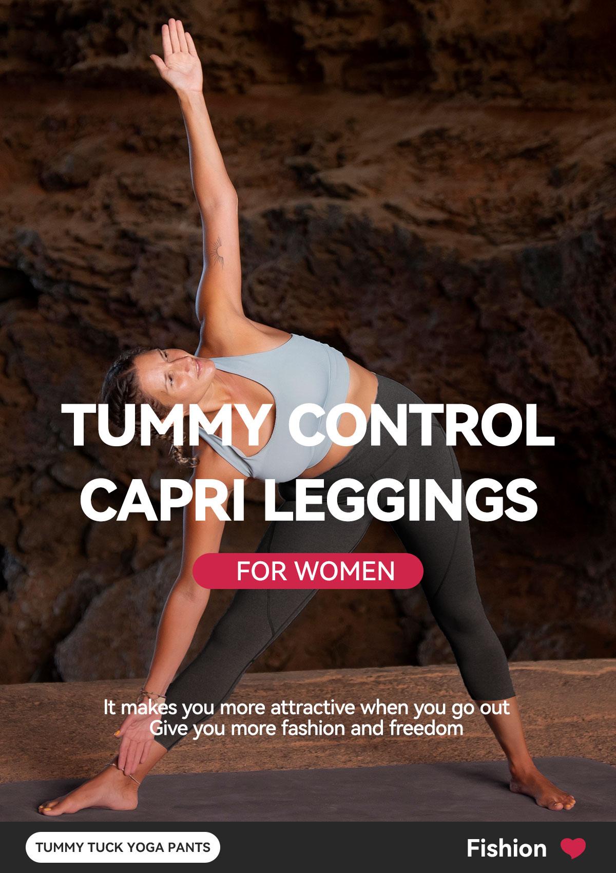 [Size up recommended] Viconow Tummy Control Capris Shorts for Women with Pockets - High Waist Bike Leggings for Gym Workout Athletic Running Yoga Casual Daily Wear Solid Color Comfortable Fit