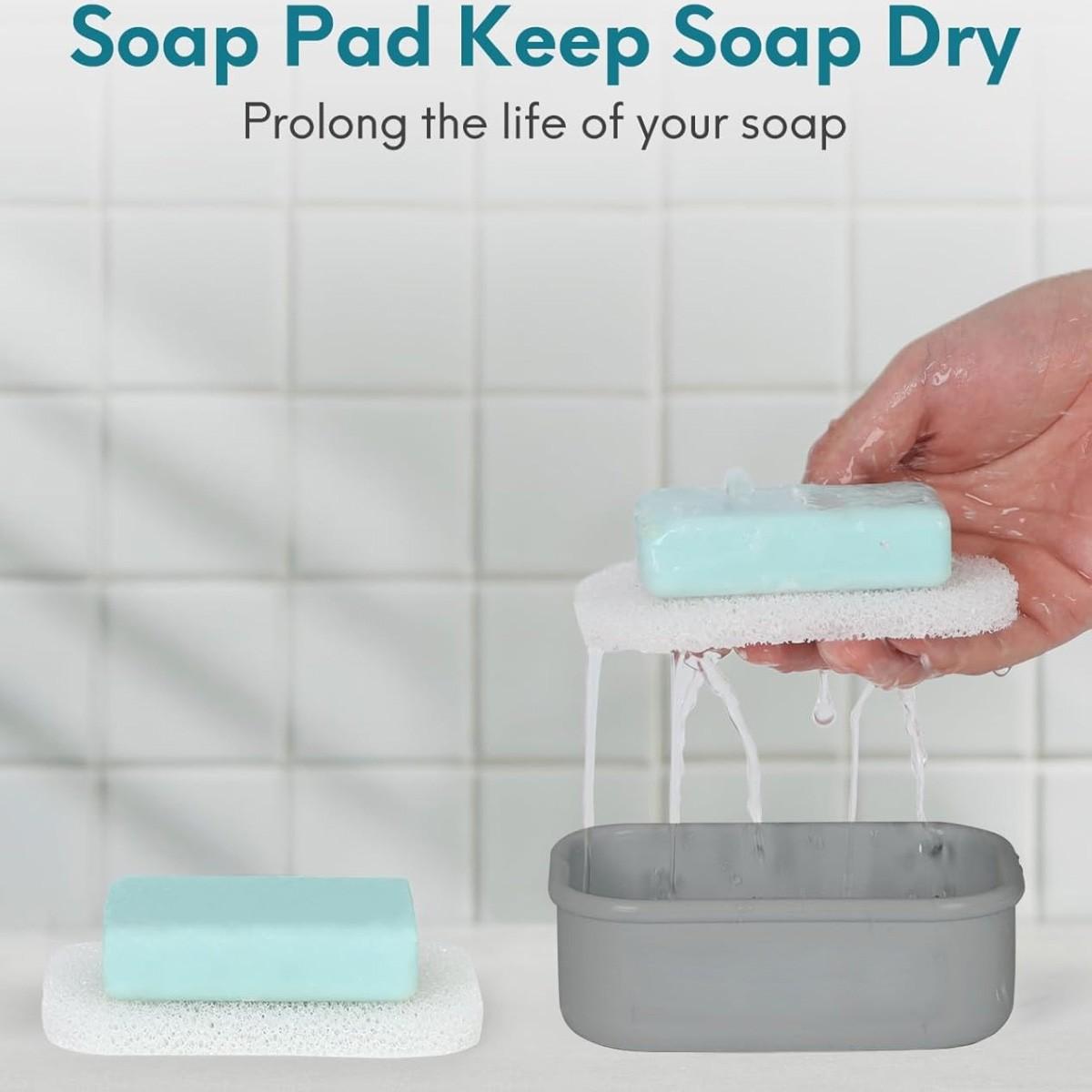 Compact Leakproof Travel Soap Case, Silicone Soap Box with Draining Layer, Enhanced Soap Container, Suitable for Camping, Gym, Bathroom, Outdoor Essentials